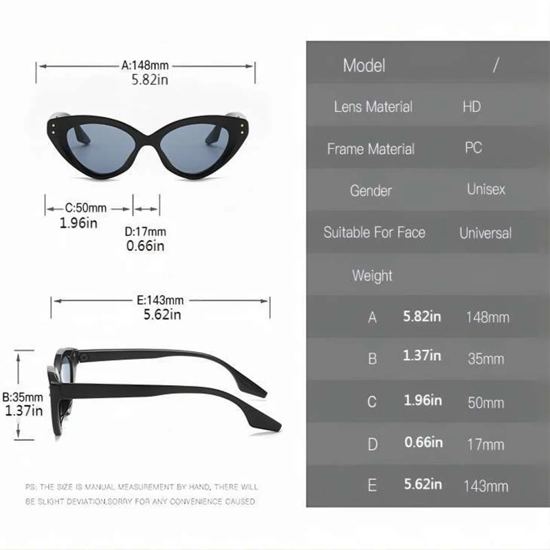 Cat Eye Fashion Vintage Sunglasses Women 2025 Luxury Brand Designer Punk Sun Glasses Trendy Sexy Ladies Small Frame Rivet Shades