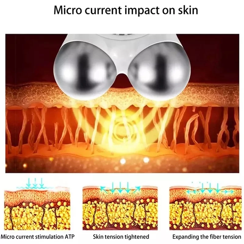 Ohio eur facial à micro-courant pour lifting du visage EMS, rouleau anti-déformable, raffermissement de la peau, raffermissement du visage, amincissant, outils de soins de la peau