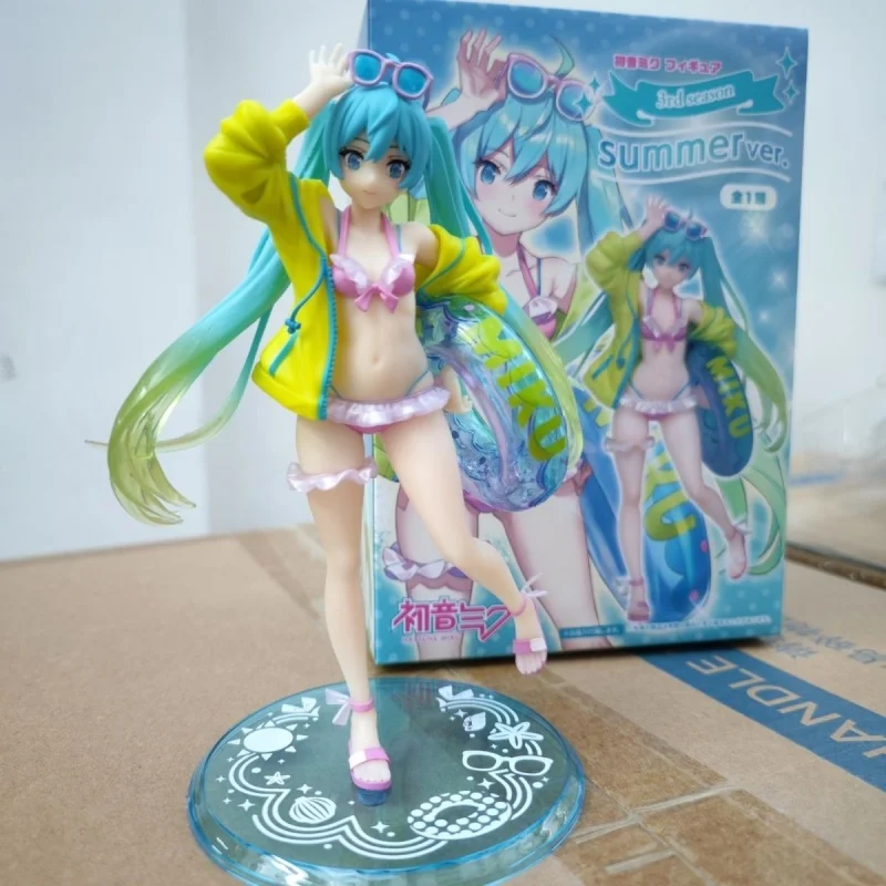 在庫あり本物のモデルコレクションタイトー四季シリーズ初音ミク-18cn-夏のビーチ美少女アニメモデル