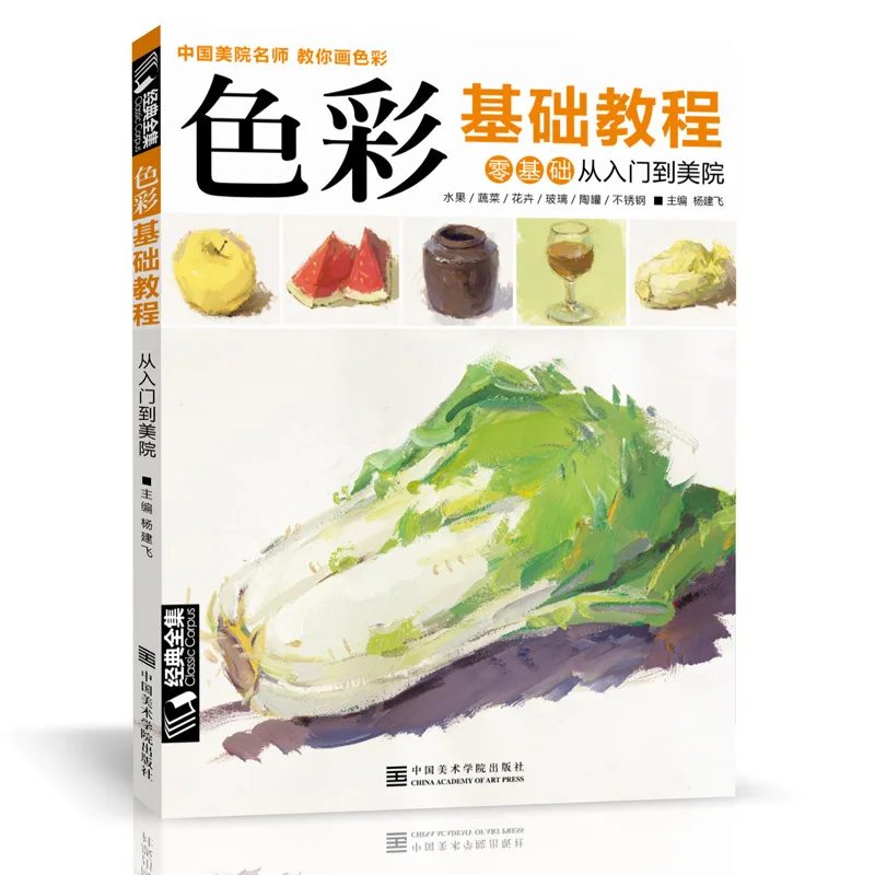 كتاب تعليمي أساسيات الألوان: مدرس أكاديمية الصين للفنون الجميلة لتعليمك رسم الألوان كتاب الرسم الدخول القائم على الصفر