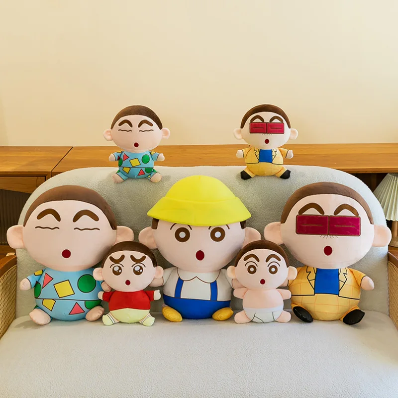 25Cm Cute Cartoon Kawaii University Crayon Shin-Chan Pillow Plush Toy Doll School Uniform Ornament Doll Birthday Gift Toy