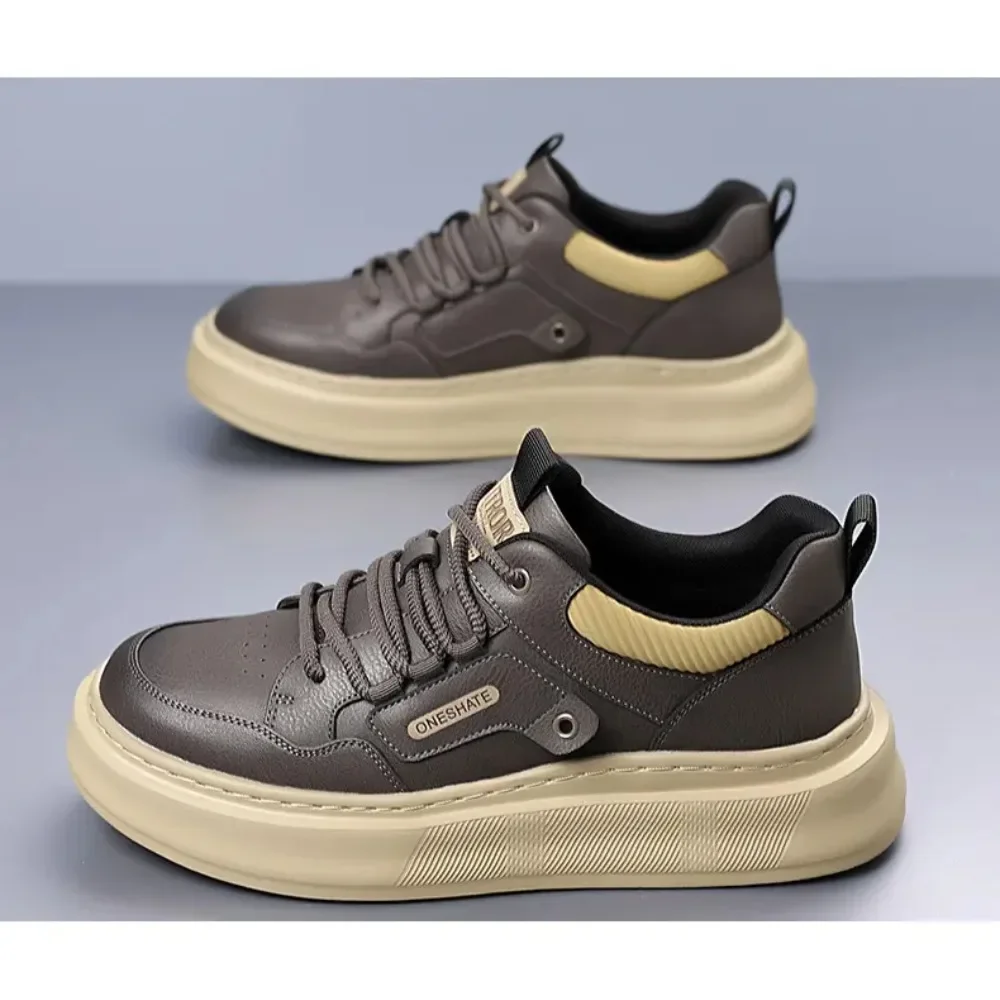 

fujin 7cm New Synthetic Leather Genuine Booties Motorcycle Boots Flats ZIP Ankle Booties Punk Mixed Color Platform Wedge Women