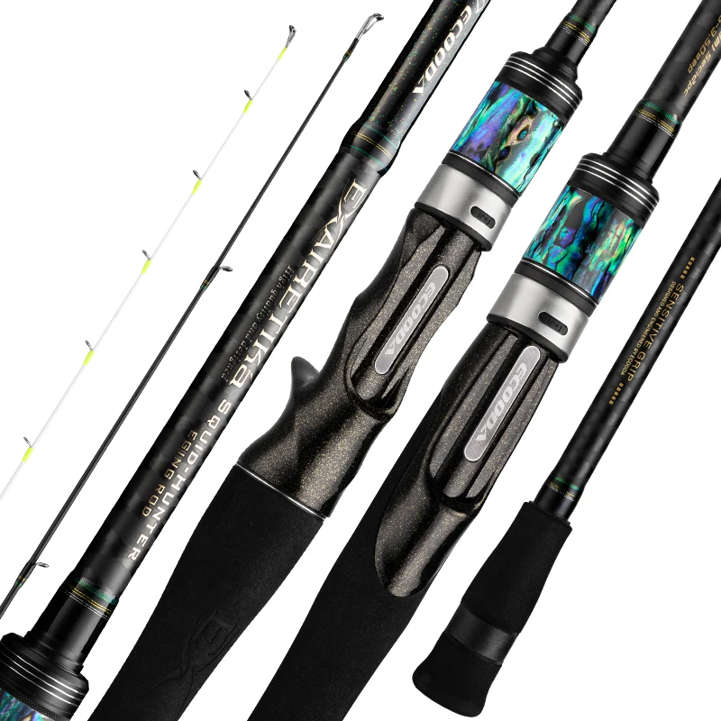 Ecooda-EESQ Squid Hunter Fishing Rod, 2 Sections Lure Rod, Saltwater Squid Rod