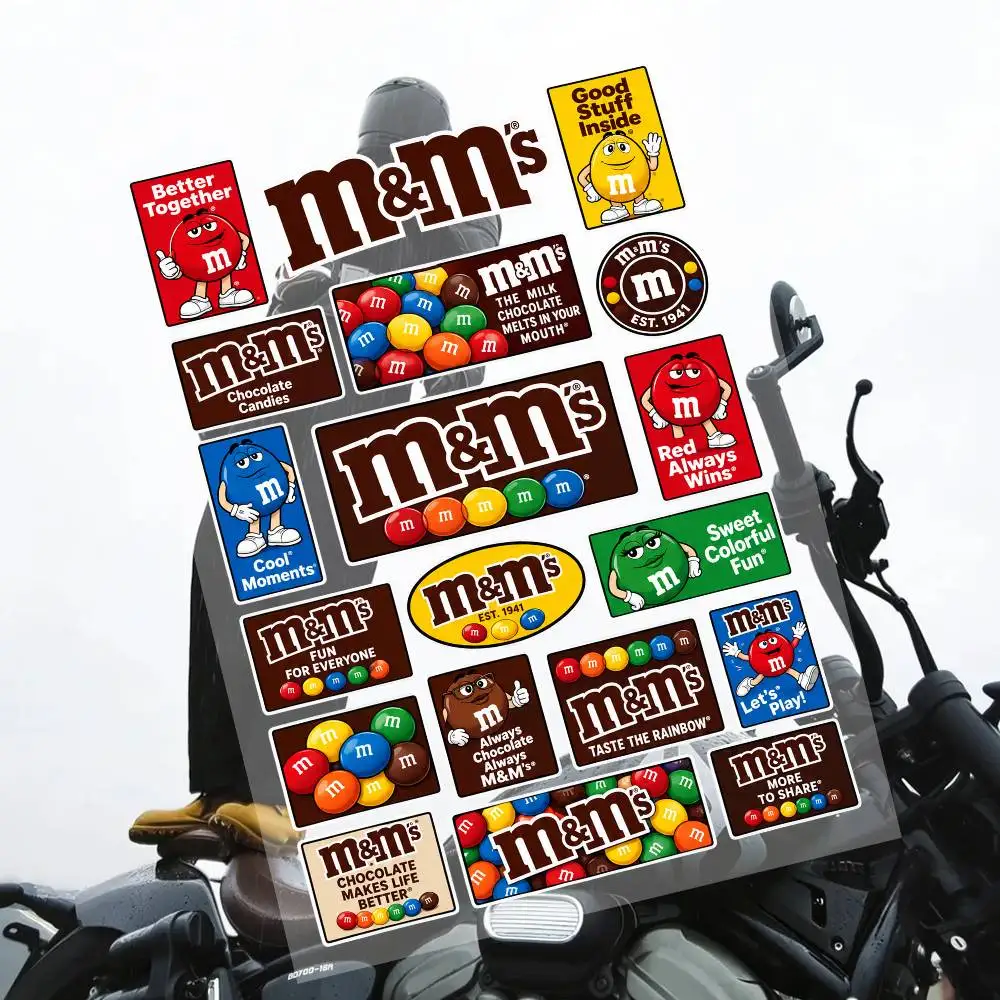 M-&m-s Cute Anime Stickers Waterproof Vinyl Decals For Laptop Phone Case Notebook Luggage