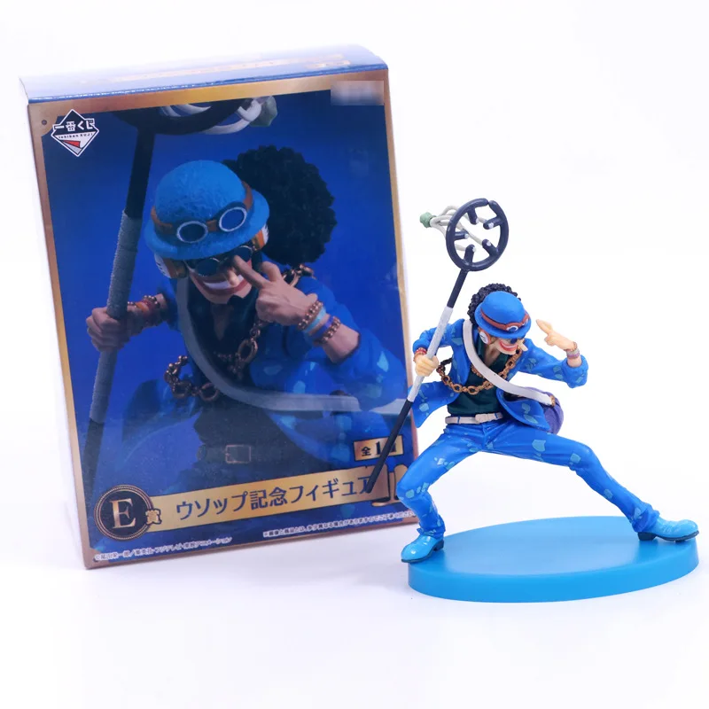 New Anime One Piece 20th Anniversary Usopp Blue Jacket PVC Action