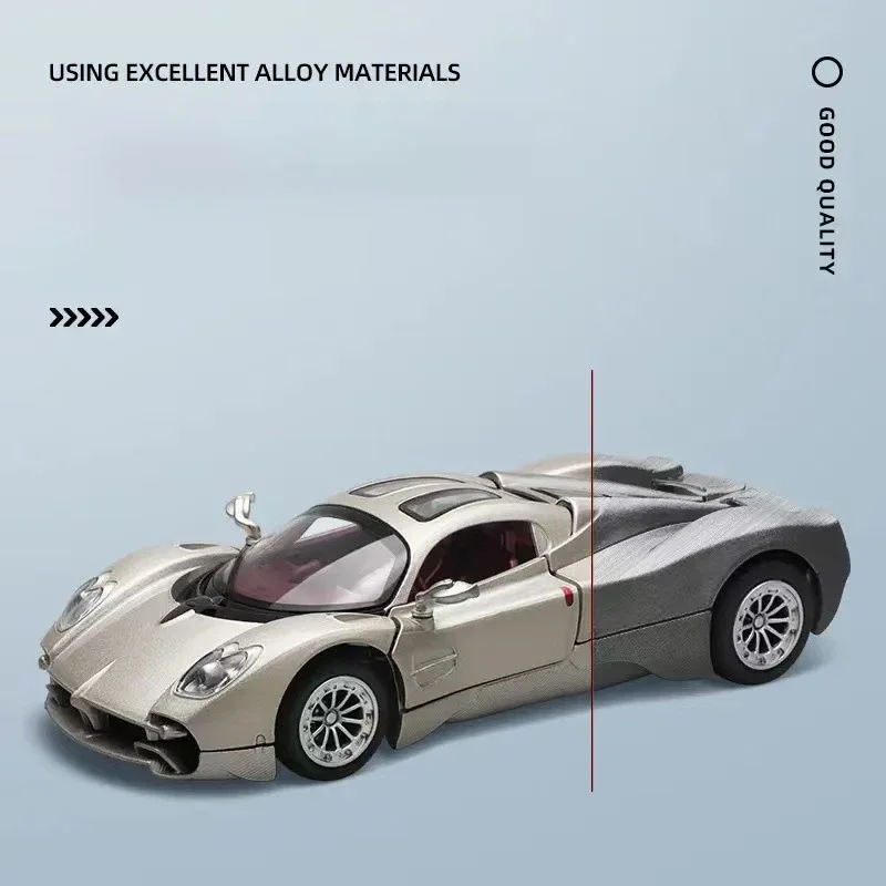 1:32 Pagani Utopia V12 Supercar Alloy Model samochodu Dźwięk i światło Zabawka kolekcjonerska Prezent urodzinowy