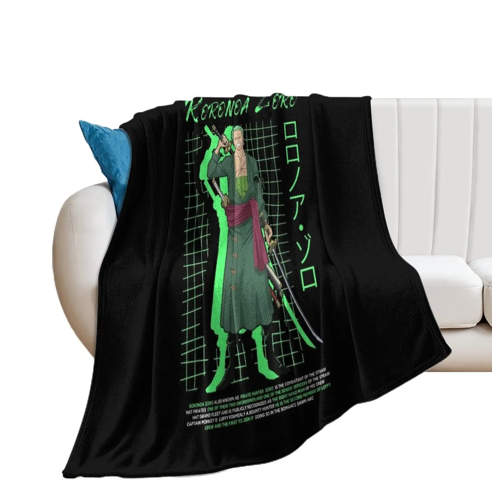 

Zoro in Streetwear Style Throw Blanket decorative Soft Big Hairys Blankets