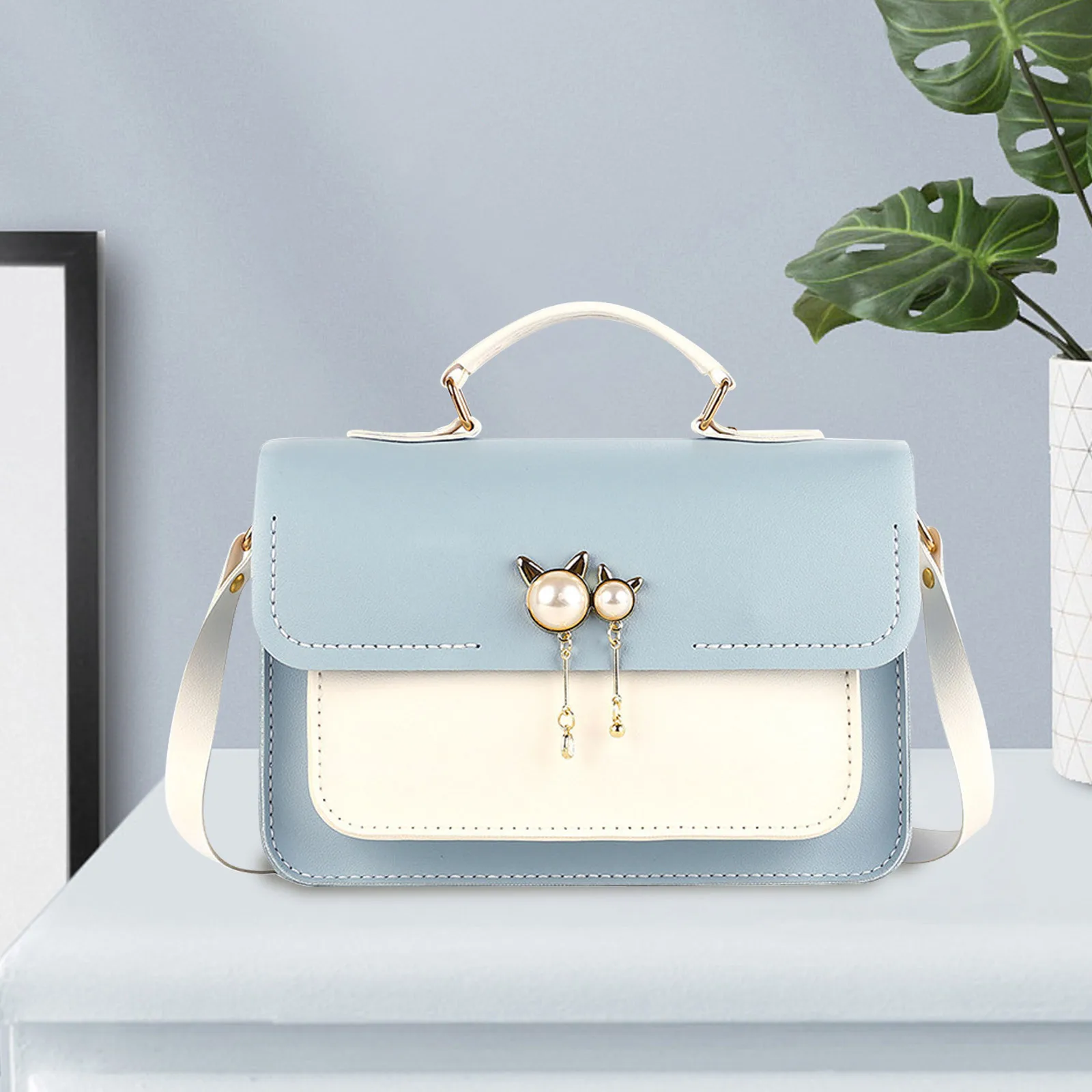 

1Set PU DIY Bag Knitting Kit Weaving Tote Handmade Craft Set Comfortable Touch Gift for Loved Ones Special Occasions