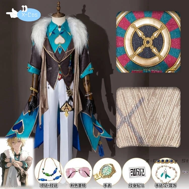 أفنتورين أنيمي تأثيري زي للبالغين ، هونكاي ستار السكك الحديدية ، تمويه رجل ، أدوتو ، أزياء هالوين نسائية