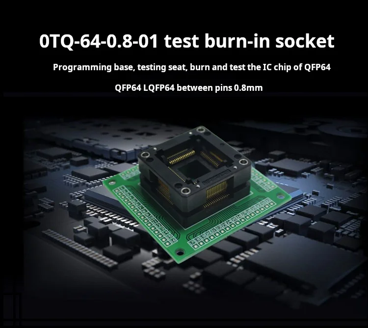 Brand new & original test burn-in socket otq-64-0.8-01 Qfp64 Lqfp64 Packaging aging programming base