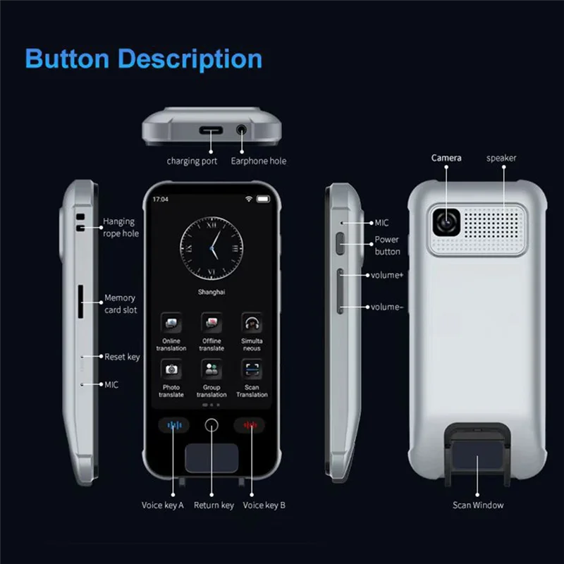 A73E-S25 Pro Translator Pen AI-Powered Real-Time Voice & Text Translation Supports Multiple Languages Offline Functionality