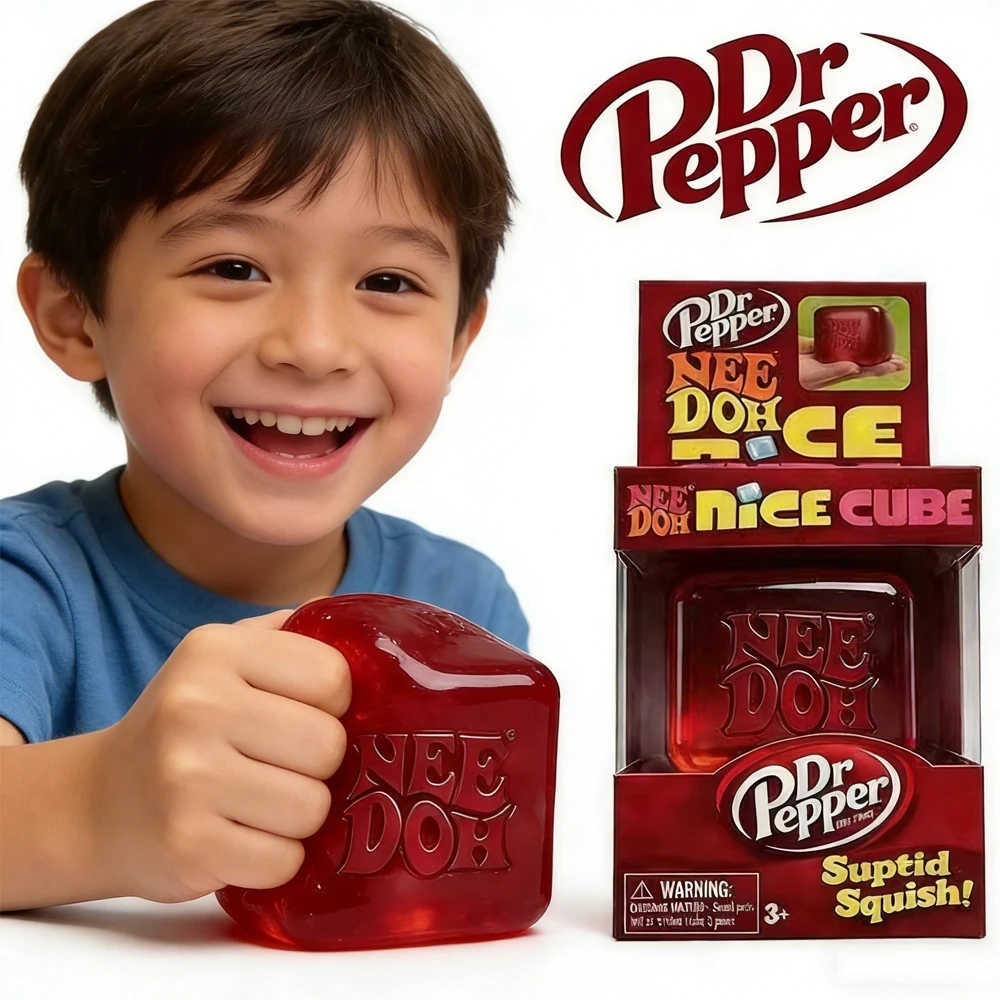 

Schylling Needoh Nice Sensory Squeezing Toy Cube for Stress relief and Fingertip Release Toy for Pinching and Playing