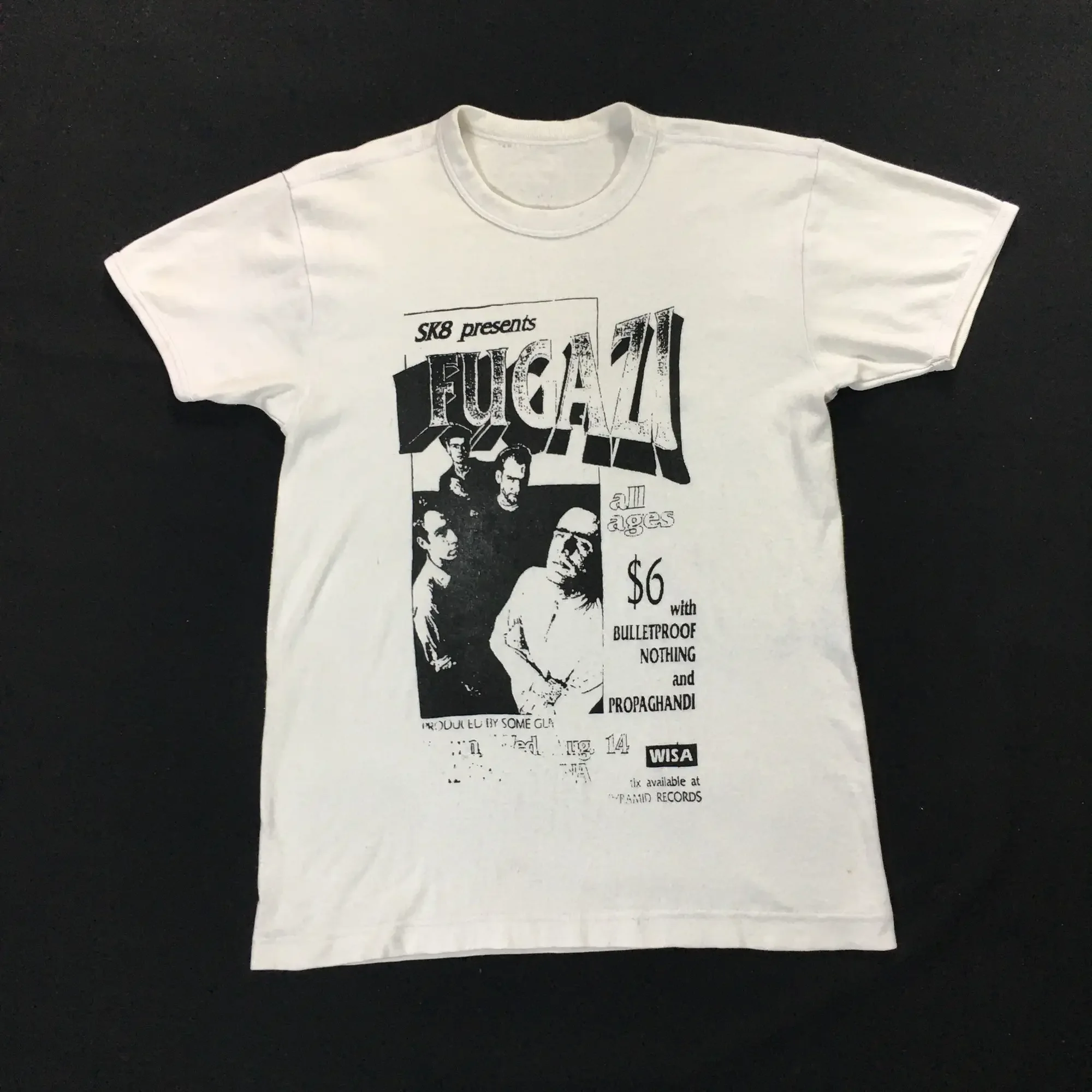 Rare! Vintage Fugazi 90s Flyers Cover Tour Canada Tshirt