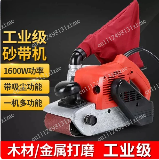 High-Power 4 Inch Belt Sander Machine - Portable Flat Plate Polisher & Sanding Tool for Wood & Metal