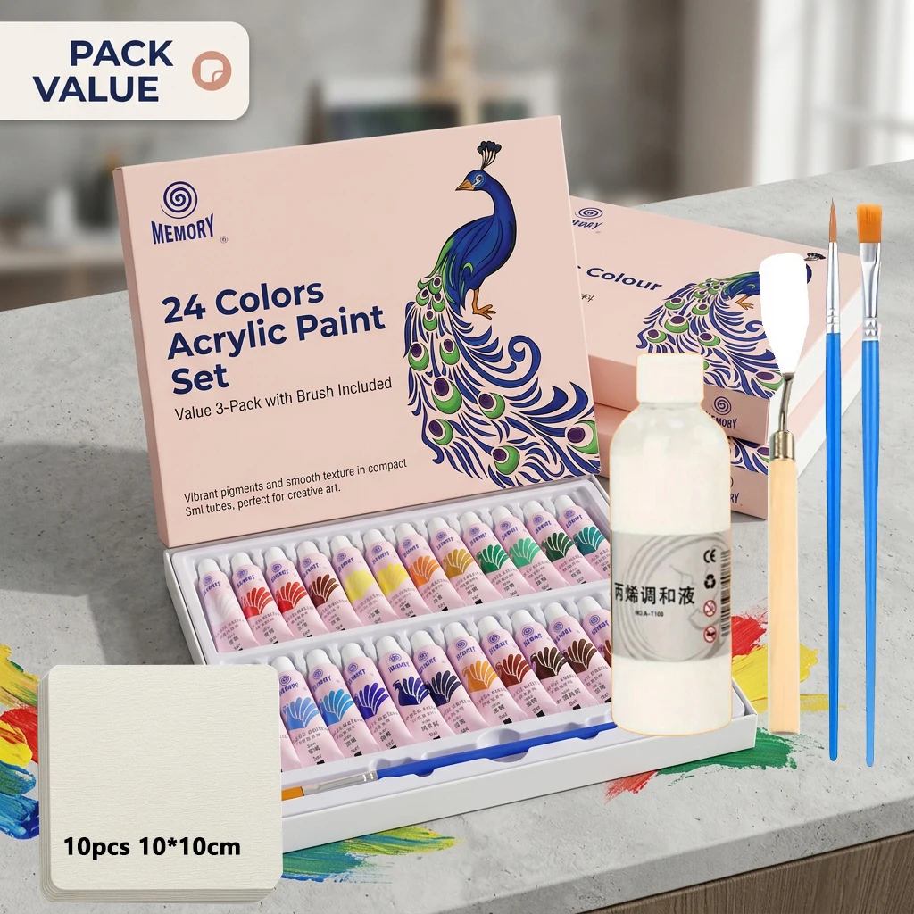 conjunto-de-pigmentos-para-pintura-acrilica-12-24-cores-5ml-com-liquido-de-mistura-de-100ml-10-folhas-de-papel-aquarela-de-10-10cm-raspador-e-2-pinceis