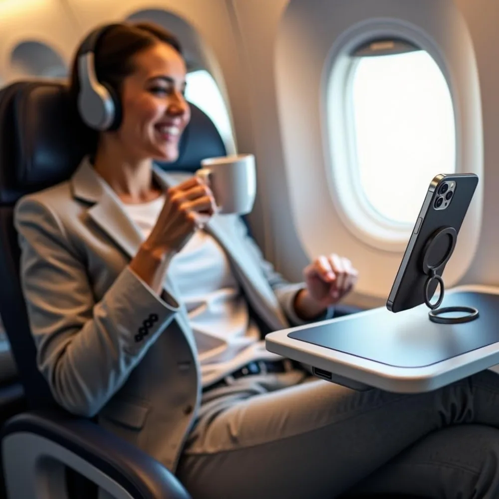 حامل هاتف مغناطيسي مزدوج، 360 درجة °   قابلة للطي لسطح المكتب المحمول MagSafe Mount واستخدام السيارة لهاتف iPhone 12/13/14/15/16