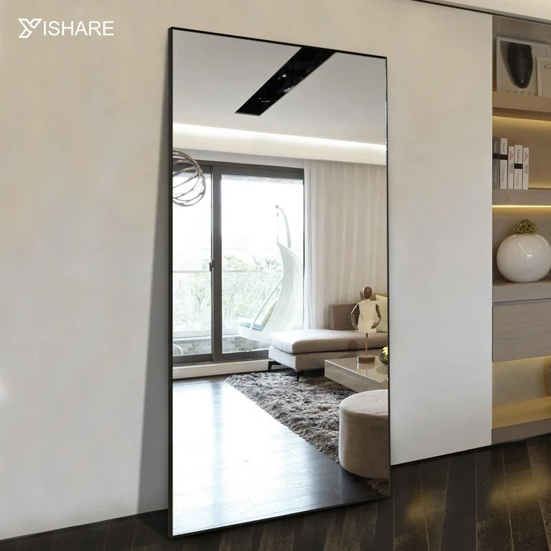 

Factory Direct Sell Bedroom Full Length Salon Big Mirror Home Decor Aluminum Alloy Framed Sturdy With Bracket