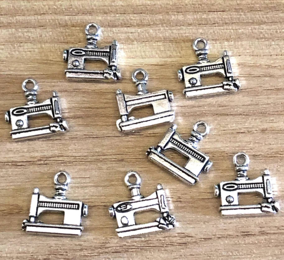 

25pcs 16*15mm Tibetan silver color sewing machine design charms for DIY accessories Zinc alloy metal HW3765