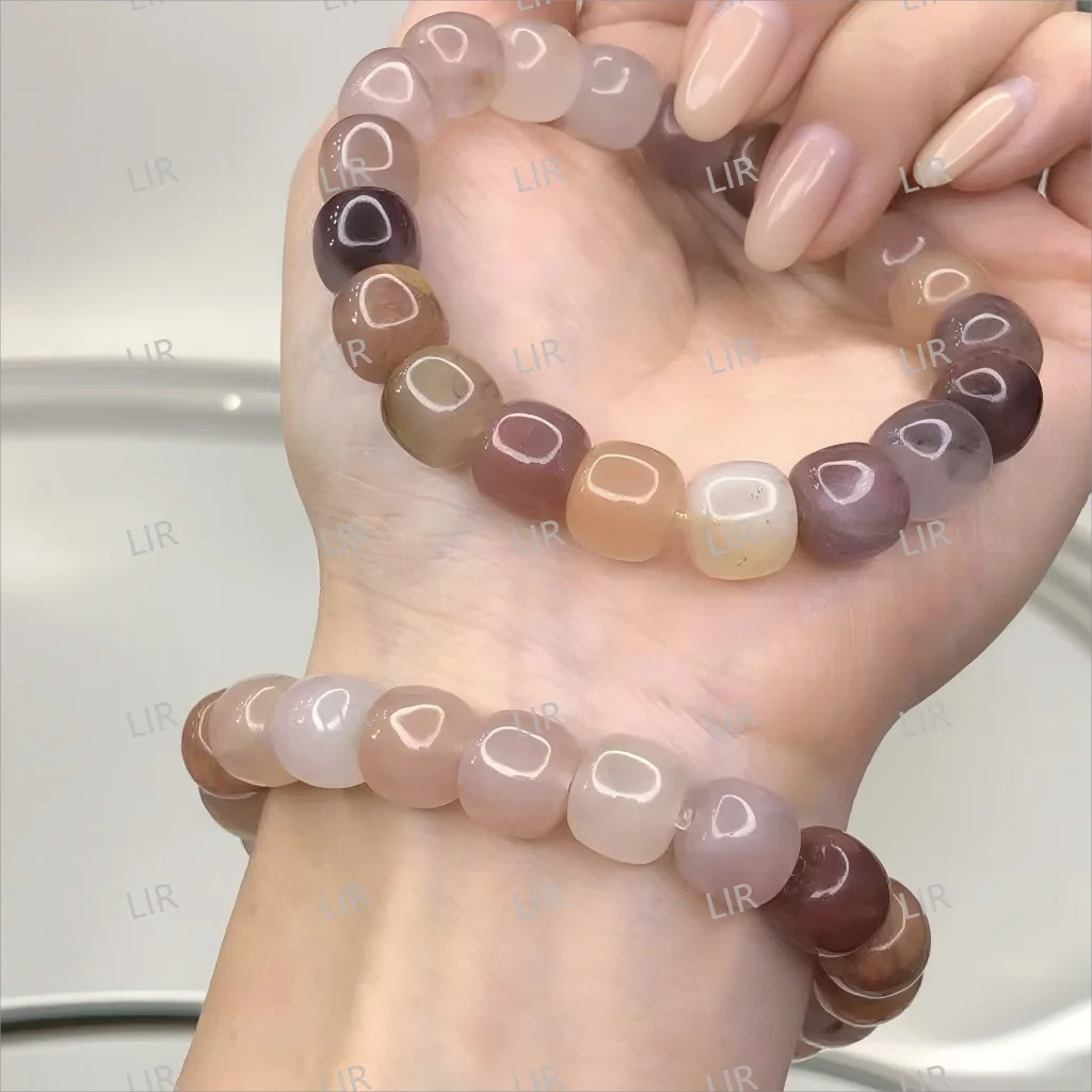 

LIR Gold Wire Grape Purple Jelly Texture Bracelet - FengShui Purple Auspicious Energy - Trendy Jelly Glow Jewelry for Women