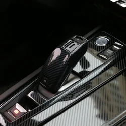 For Peugeot 2008 2020 2021 2022 Central Control Gear Head Decorative Cover Abs Carbon Fiber Pattern Gear Grip Accessories