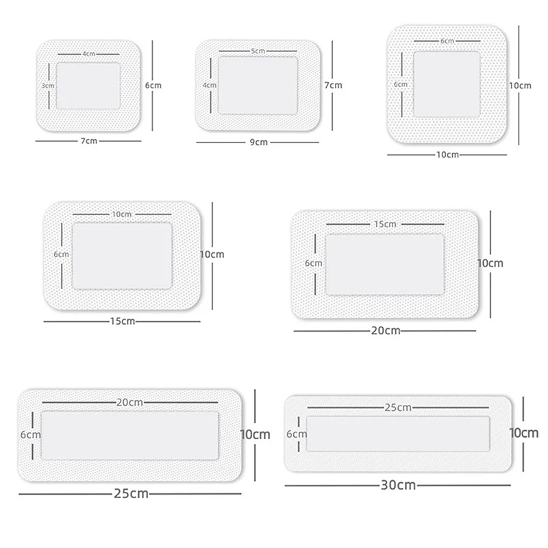 10 pezzi medicazione Sterile impermeabile cuscino traspirante adesivo in gesso adesivo emostasi ferita Kit di emergenza benda di pronto soccorso