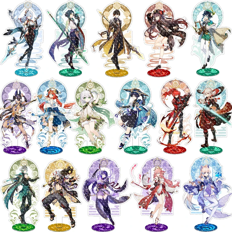 Anime Figur Zhongli Xiao Baizhu Wanderer Diluc Hutao Raiden Shogun Yae Miko Acryl Stand Modell Platte Schreibtisch Dekor Fans Geschenke neu