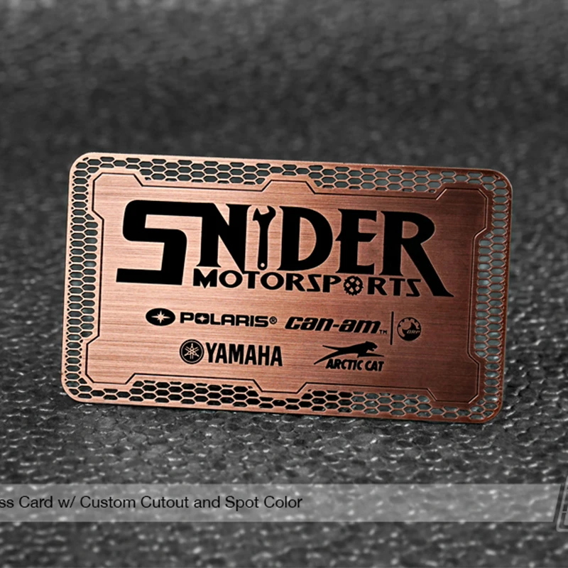 스테인레스 스틸 명함 금속 카드 레드 브론즈 중공 카드 디자인 및 생산