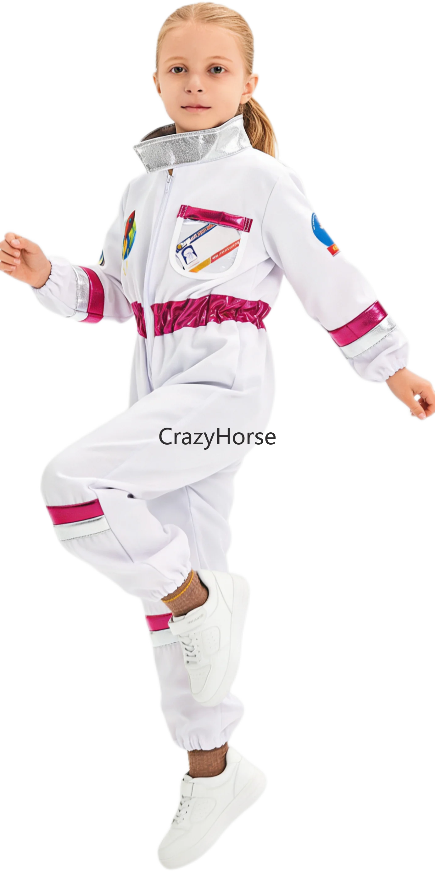 New Astronaut Boys Girls Cosplay Costume for Kids Spaceman Child Halloween Dres… - Image 2