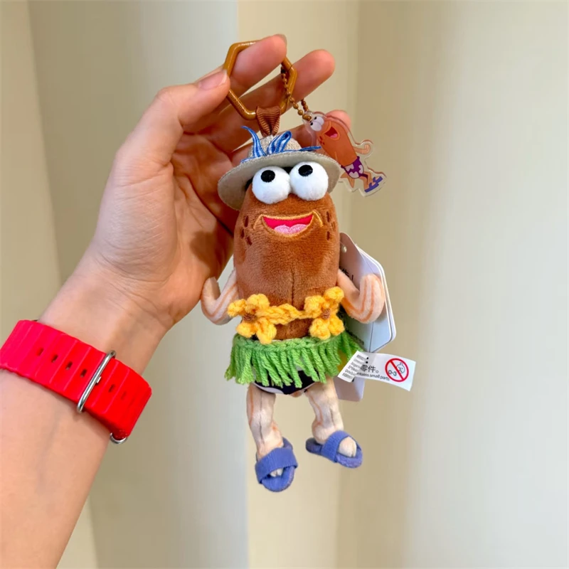 Official Authentic Spongebob Square Pants Plush Toys Keychain Bikini Bottom Buddies Funny Plush Bag Pendant  Halloween gift