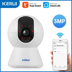 KERUI Wireless 3MP Tuya Smart Mini WiFi IP Camera Indoor Security Home CCTV Surveillance Camera Local Delivery