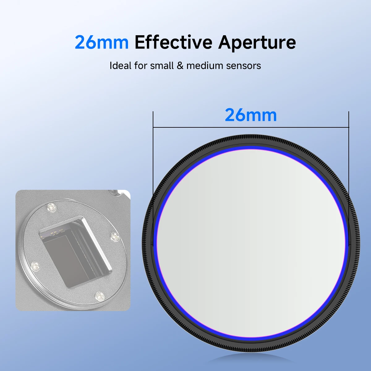 Svbony SV220 Teleskopfilter SII & OIII 7 nm Dualband 1,25"/2" Nebelfilter für Astrofotografie, beide in Licht verschmutzt – Detail 7