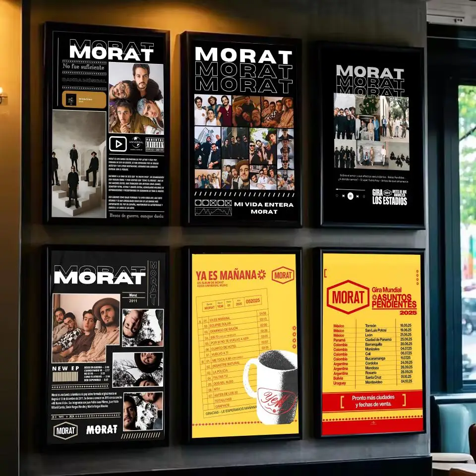 Colombian Pop Rock Band M-Morat Poster Poster Waterproof HD Wall Art Decal Self-Adhesive Aesthetic Decor For Home Living