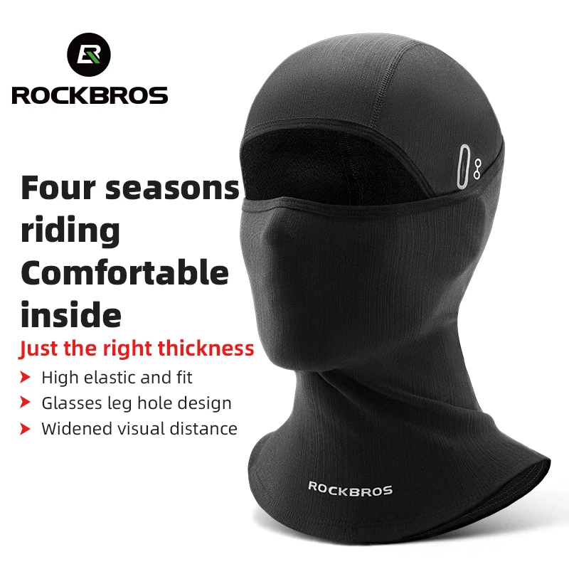 ROCKBROS Cycling Full Face Mask Balaclava Bike Hat 4 Seasons Windproof UV Protection Motorcycle Mask Bicycle Cap Face Cover