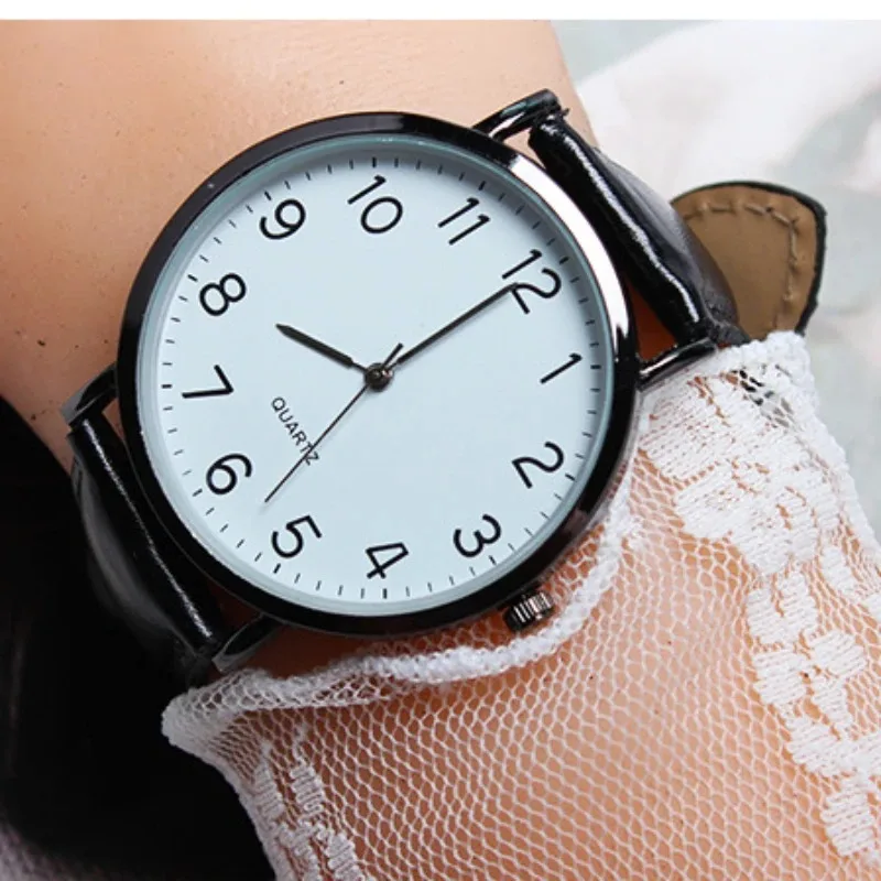 

Fashion Minimalist Watch for Women Men Business Analog Alloy Quartz Wirstwatch Students Arabic Number Strap Dial Watch Clock