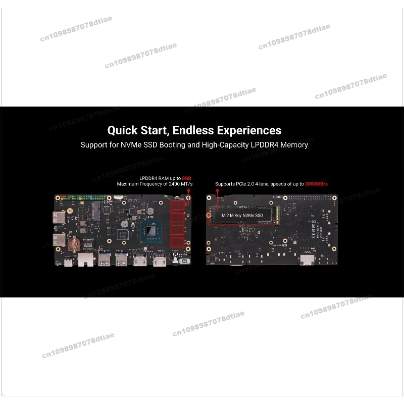 لوحة تطوير X2L J4125 رباعية النواة تدعم نظام WIN10 Linux