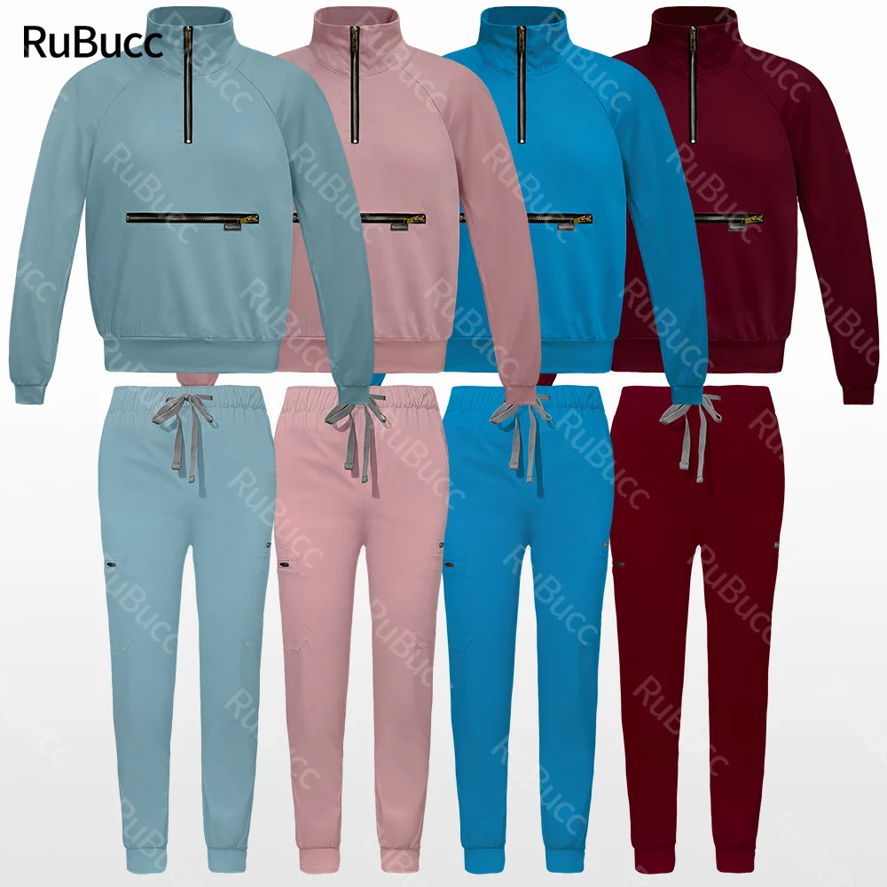 

Hospital Uniforms Medical Scrubs Nursing Workwear Long Sleeved Jacket Jogger Scrubs Suit for Women Surgery Accessories Wholesale