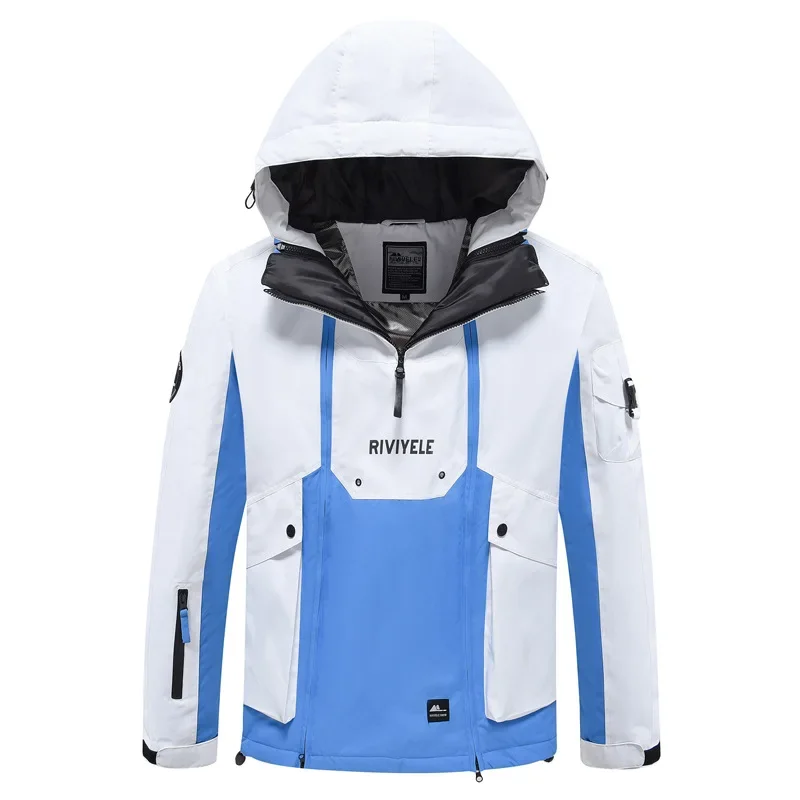 

2025 Outdoor Mountain Man Snowboarding Coats Hooded Warm Women Skiing Jacket Sport Waterproof Female Ski-wear Windproof Clothes