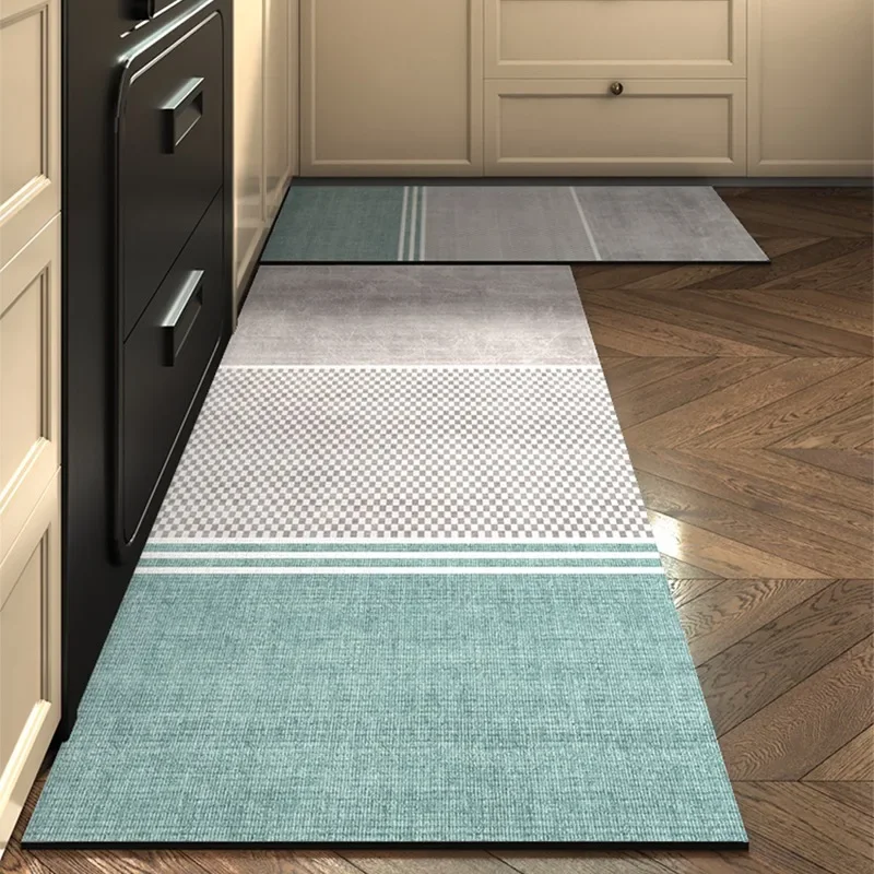 

Kitchen Floor Mat Non-slip Oil-proof Waterproof Carpet PVC Leather Dirt-resistant Wipeable Foot Mats Household Long Size Rug 양탄자