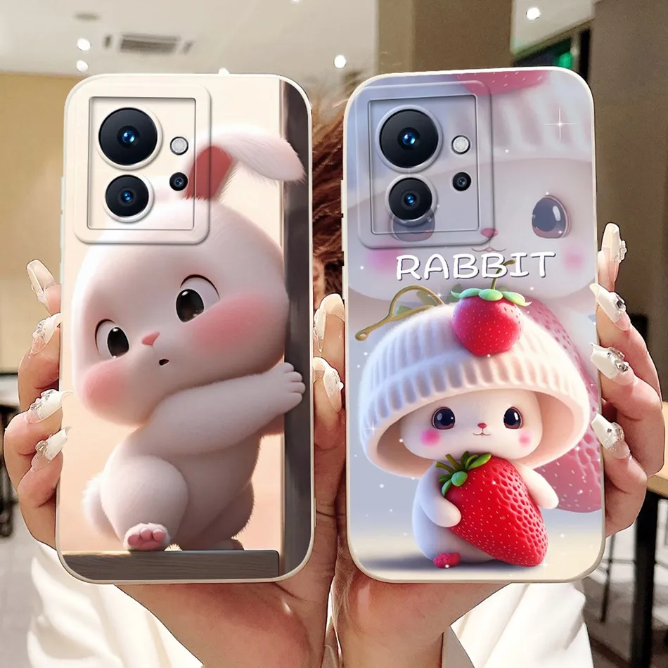 ل انفينيكس زيرو الترا X6820 / صفر 5G 2023 X6815C X6815D جراب هاتف لطيف أرنب القط الكرتون للصدمات لينة سيليكون حالات #1