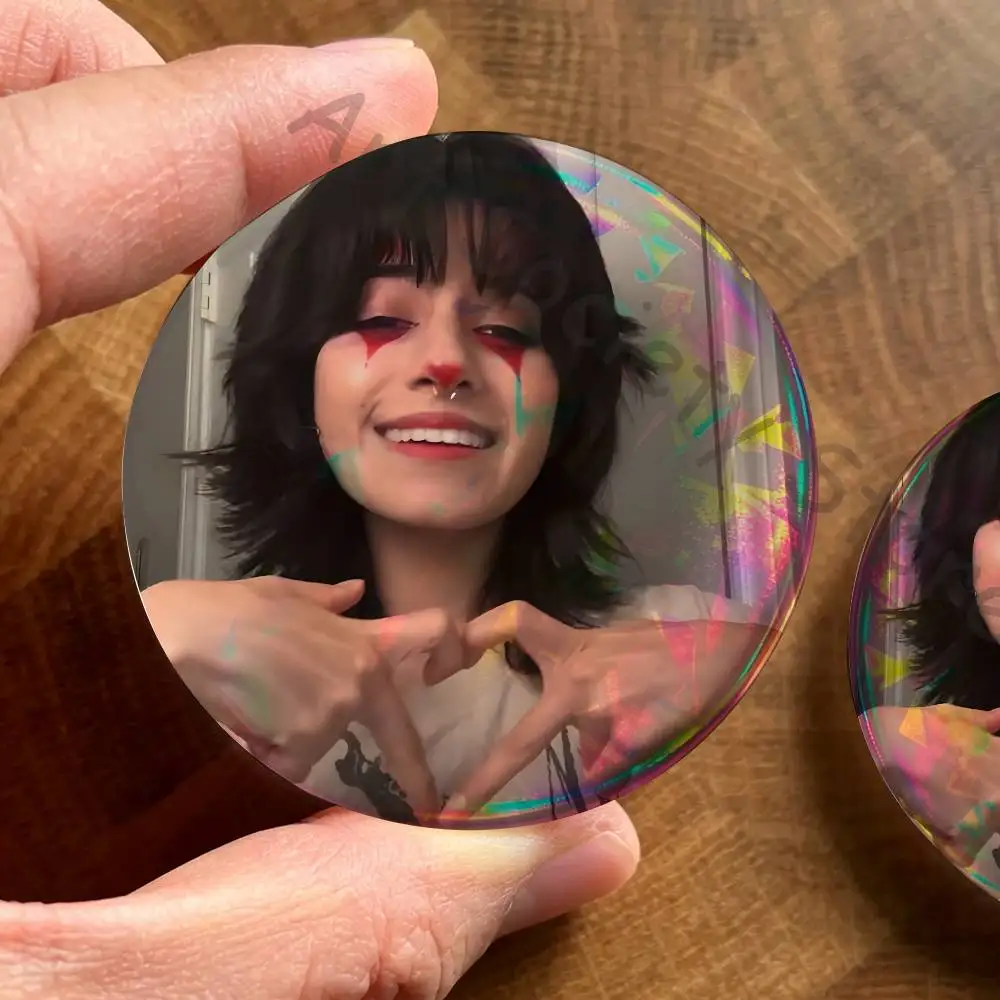Singer V-VIOLENT VIRA Brooches For Backpack Accessories 25mm,32mm,48mm,58mm,75mm Round Enamel Pins Cartoon Badge