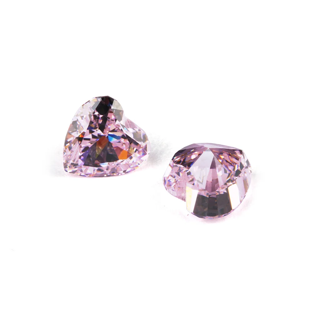 Ювелирные изделия, искусственные камни, розовое сердце, ледяная огранка 9A, циркон 5x5 мм, 5 шт., изготовление ювелирных изделий, аксессуары «сделай сам»