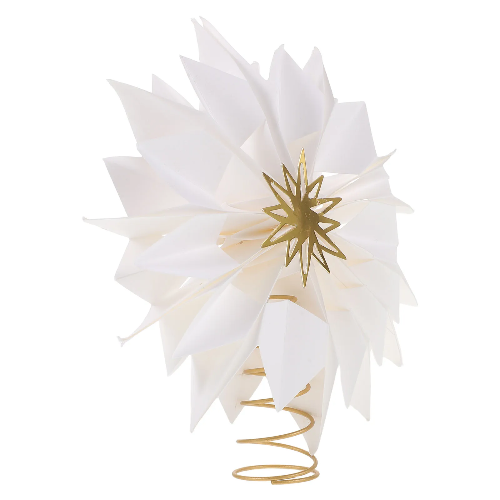 

Snowflake Shaped Tree Top Star Christmas Tree Decoration Lightweight Paper Treetop Ornament for Holiday Home Office Party