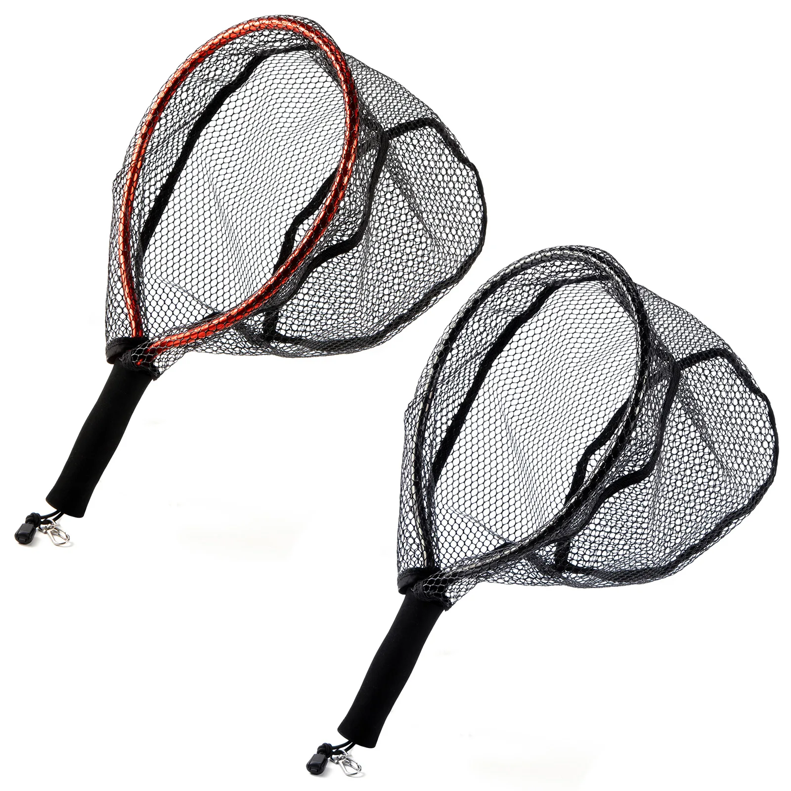 Fly Fishing Net Floating Non-Slip Wear-resistant Landing Net Mini Dip Fish Net Single-section Aluminum Alloy Nylon Mesh Bracket