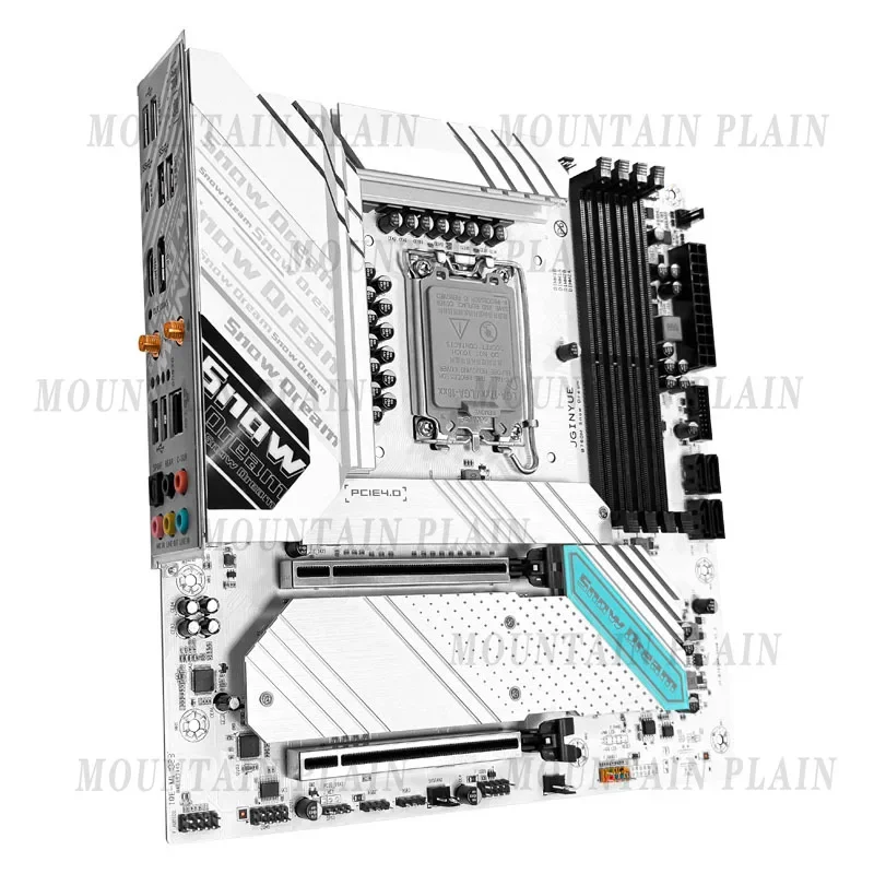 B760M Snow Dream White Main Board DDR4 Computer 12th Generation 13th Generation 1700CPU Desktop Computer