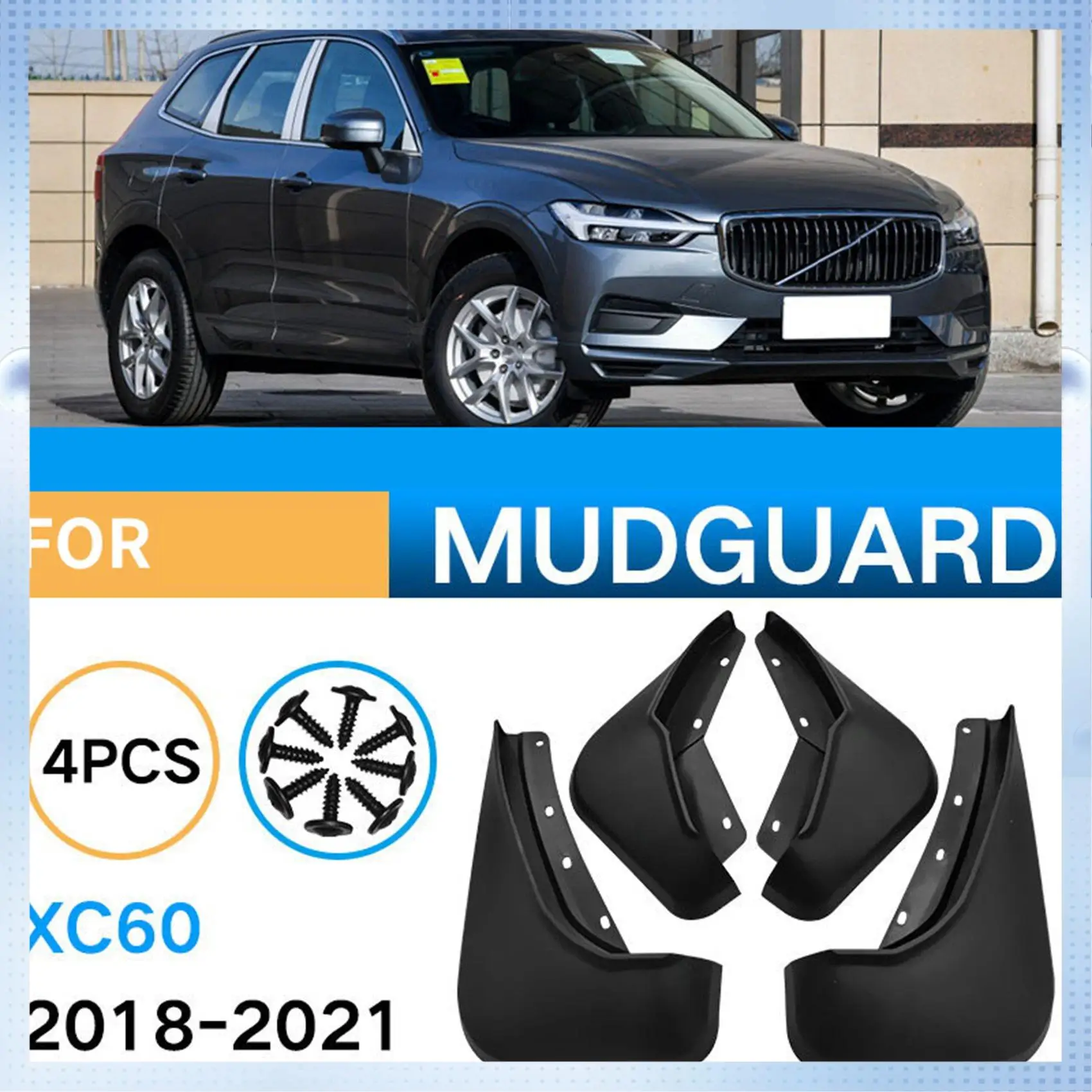 

A51K-Mudflap For Volvo XC60 2018-2021 Fender Mud Flaps Guard Splash Flap Mudguard Accessories