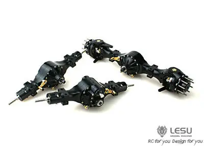 LESU RC パーツメタル 6X6 フロントリアアクスルディファレンシャルロック 1/14 RC トラクタートラックタミヤ TH02061
