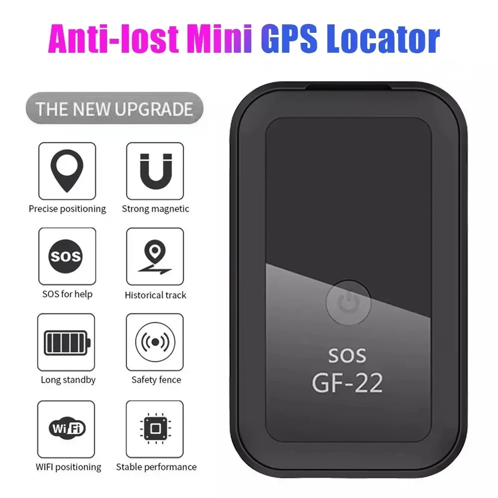 

Мини-автомобильный трекер GF 22, магнитный автомобильный GPS-локатор, устройство слежения с защитой от потери записи, может голосовое управление, телефон Wi-Fi LBS