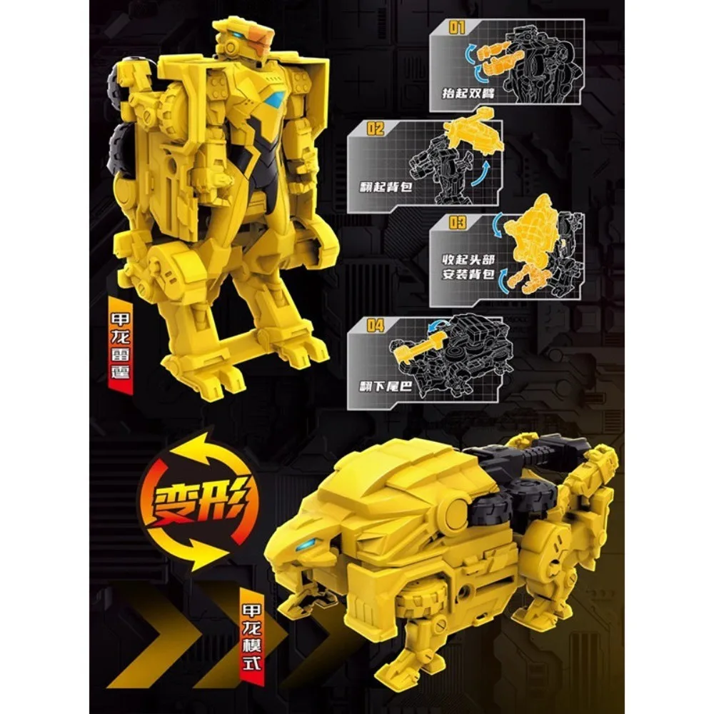 Picture 4: AULDEY Quantum Squad DinoArmor Action Figure Joint Movable Robot Dinosaur Dual FormSwitch With Helmet Model Collectible Toy Gift