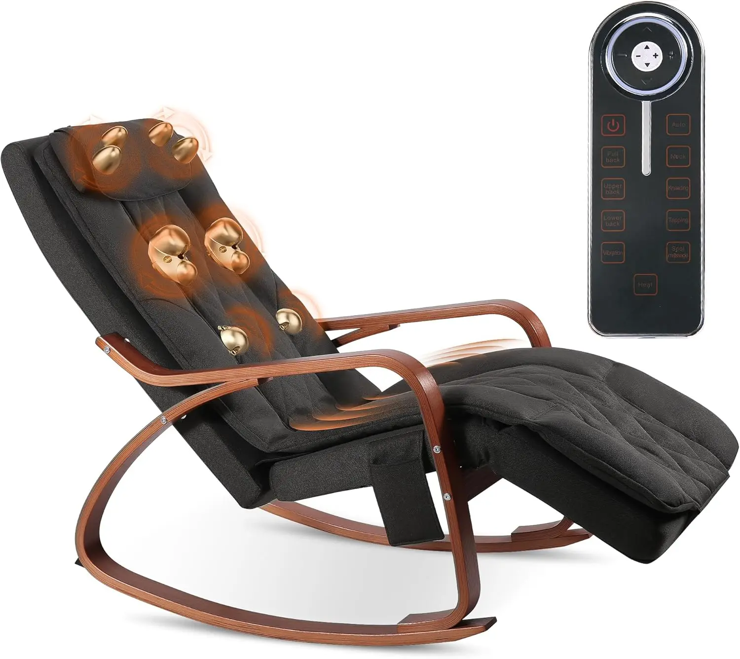 

Massage Rocking Chair, Shiatsu Back and Neck Massager Recliner Chair with Heat, Electric Ergonomic Lounge Chair