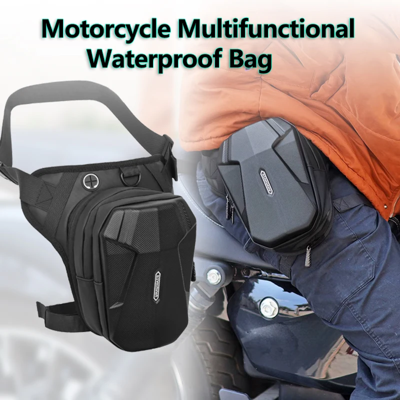 Thigh Drop Leg Bag Motorcycle Waterproof Storage Pouch Hip Pack Multi Pockets Thigh Packs for Outdoor Hiking Traveling Biker